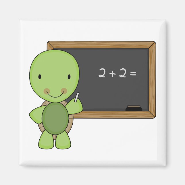 little chalkboard turtle magnet (Front)
