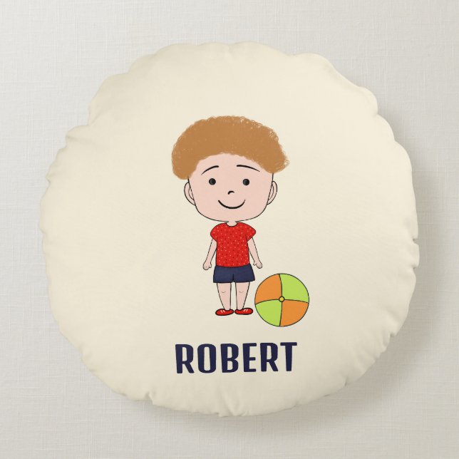 Little champion round pillow (Front)