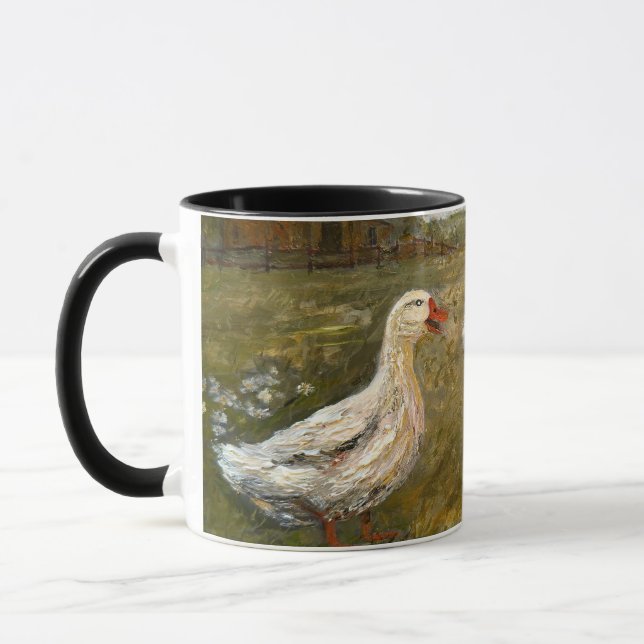 Little Chat: Whimsical Christmas Farm Animal Mug (Left)