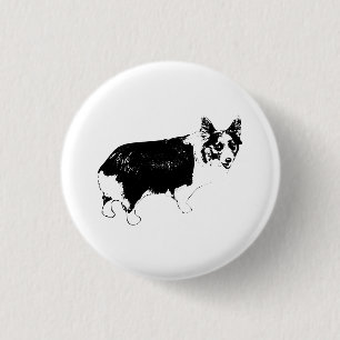 Little Cheer Corgi 1 Inch Round Button