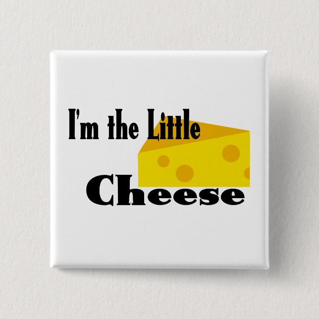 Little Cheese 2 Inch Square Button (Front)