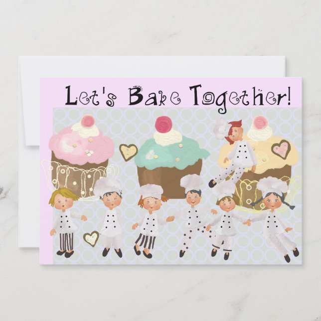Little Chef Baking Party 5x7 Invitation (Front)