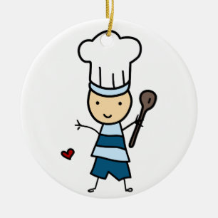 Little Chef Boy Ceramic Ornament