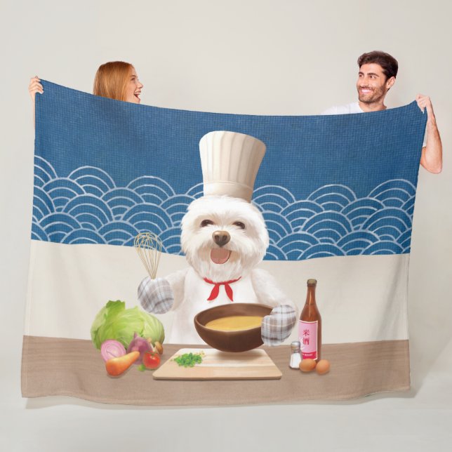 Little Chef Dog Fleece Blanket (In Situ)