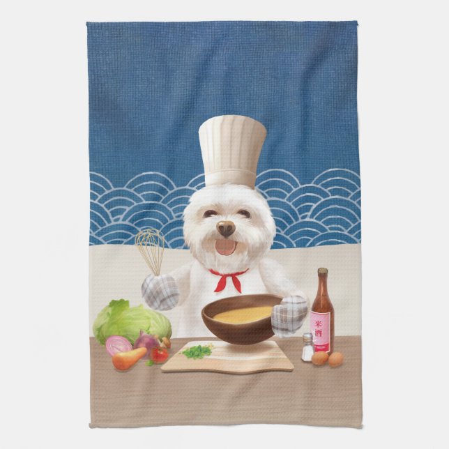 Little Chef Dog Kitchen Towel (Vertical)