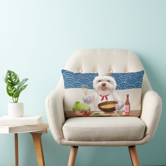 Little Chef Dog Lumbar Pillow (Chair)
