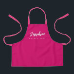 Little Chef Script Name Simple personalized Pink Apron<br><div class="desc">Make your little chef feel extra special with our Little Chef Script Name Simple Personalized Pink Apron. This apron is designed to provide a simple, chic, and elegant look, featuring stylish script typography for personalizing the name. The pink colour adds a touch of sweetness and charm to the apron, making...</div>