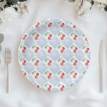 Little cherry on the way Blue Baby boy shower Paper Plate<br><div class="desc">Little cherry on the way Blue Baby boy shower Paper Plates 
Matching items are available.</div>