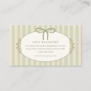 Little Chick Baby Shower Gift Registry QR  Enclosure Card