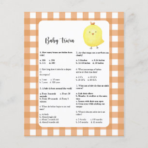 Little chick - Baby Trivia Baby Shower Game