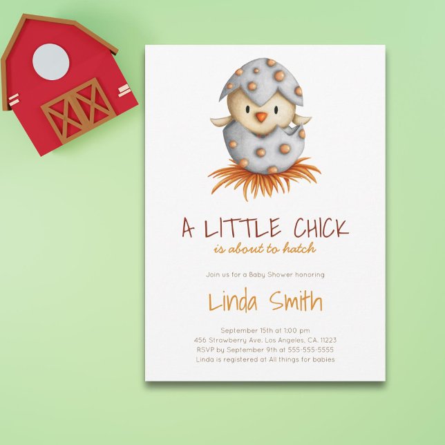 Little Chick Bird Gender Neutral Baby Shower Invitation (Creator Uploaded)