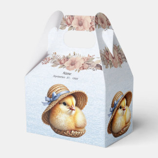 Little Chick Blue Ribbon Favour Box