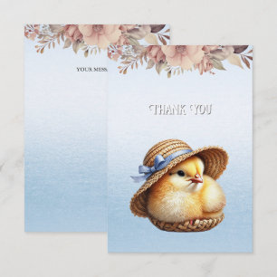 Little Chick Blue Ribbon Thank You Card