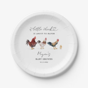 Little Chick Chicken Baby Shower Paper Plate
