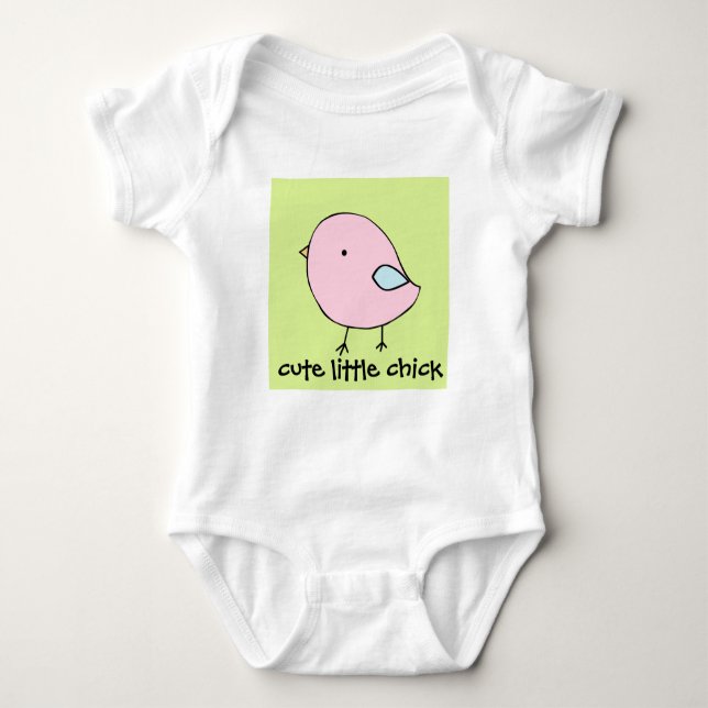 Little chick custom baby bodysuit (Front)