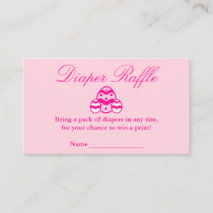Little Chick Easter Baby Shower Diaper Raffle Enclosure Card
