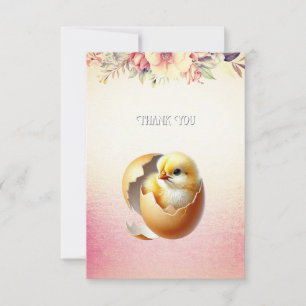 Little Chick Hatching Thank You Card