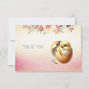 Little Chick Hatching Thank You Card