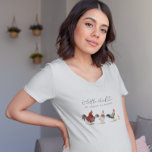 Little Chick Mommy To Be T-Shirt<br><div class="desc">Cute chicken theme t shirt for your baby shower or pregnancy. Rustic illustration of chicken and roosters with a chick. The text says "a little chick is about to hatch."</div>