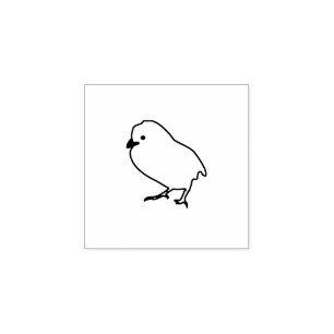 Little Chick Outline Egg Stamp