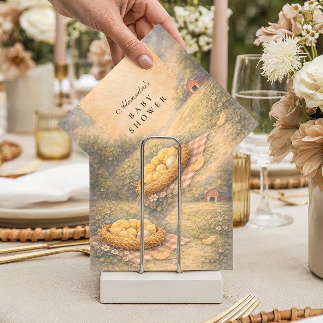 Little Chick Spring Baby Shower Napkin (Creator Uploaded)