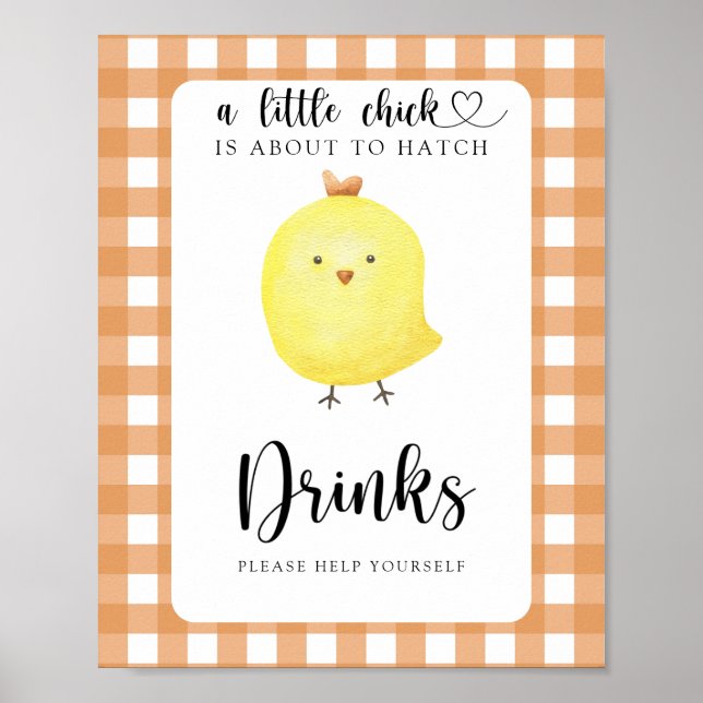Little chicken - Drinks help yourself Poster (Front)