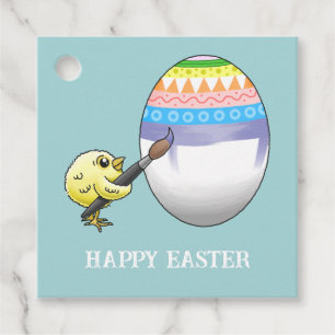 Little Chicken Paints the Easter Egg Favour Tags