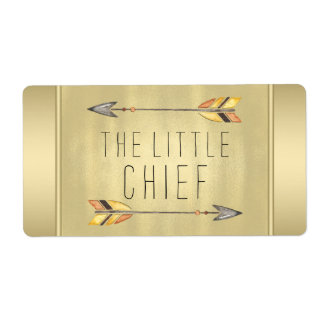 Little Chief Tribal Arrow Baby Shower Water Bottle
