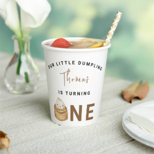 Little Chinese dumpling first Birthday Party  Paper Cups