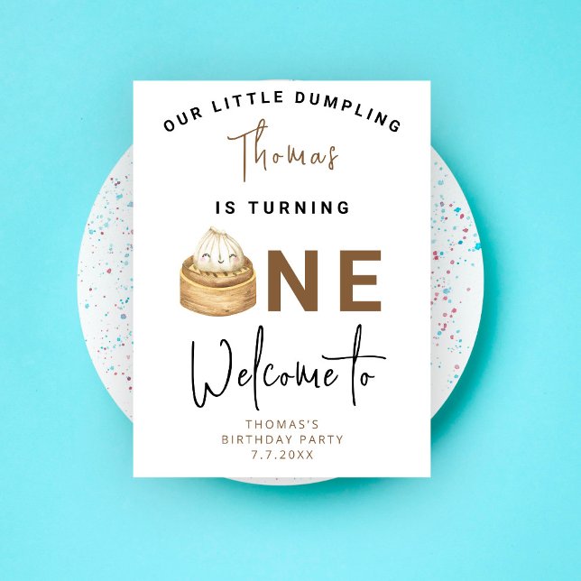 Little Chinese dumpling first Birthday Party  Poster (Creator Uploaded)