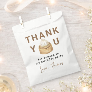 Little Chinese dumpling first Birthday Thank you Favour Bag