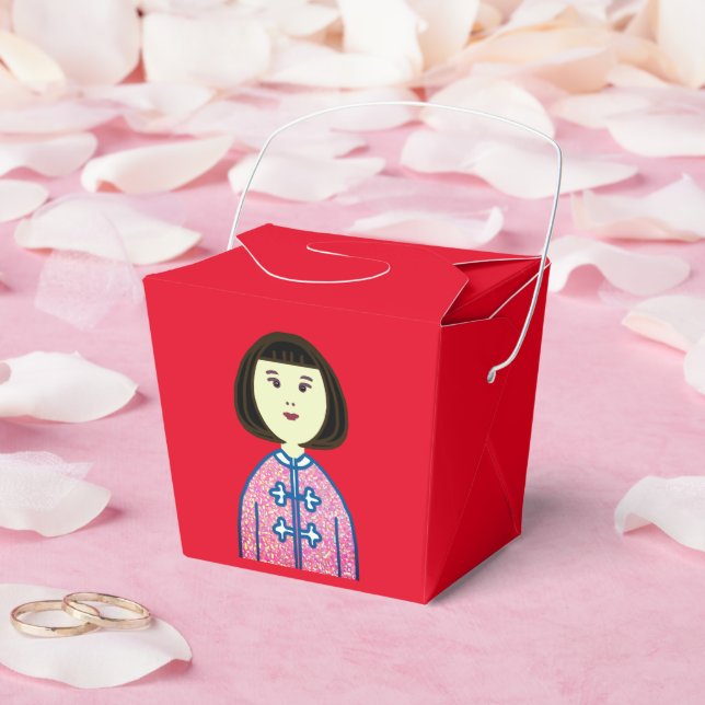 Little Chinese girl Favor Box (Wedding)