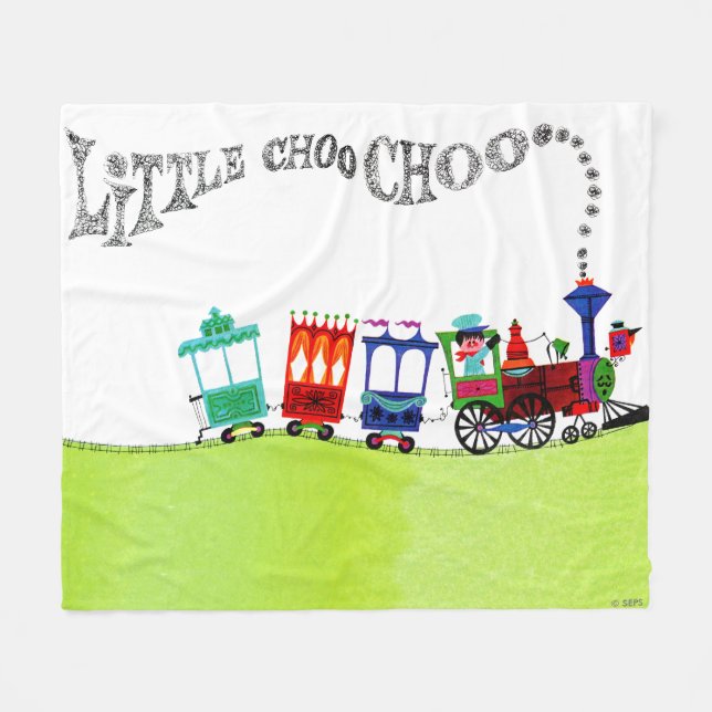Little Choo Choo Fleece Blanket (Front (Horizontal))