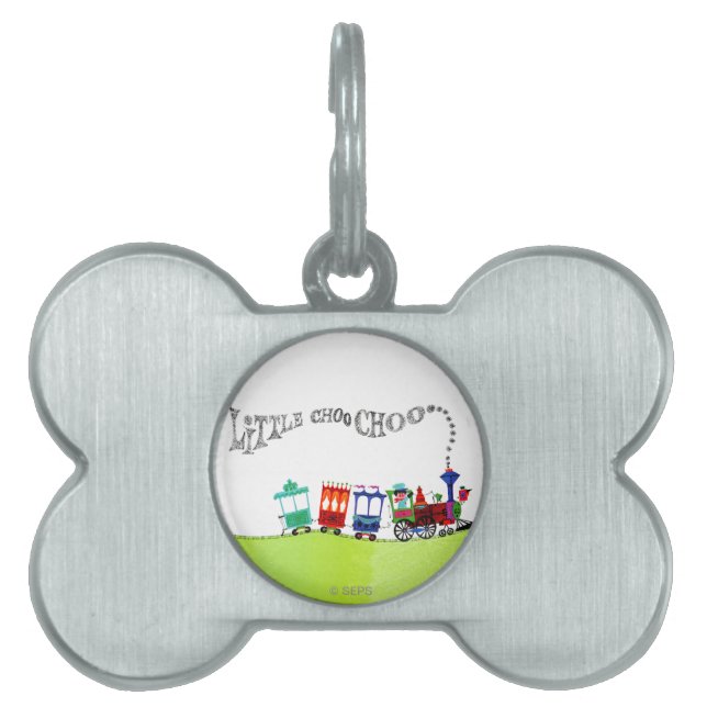 Little Choo Choo Pet Name Tag (Front)