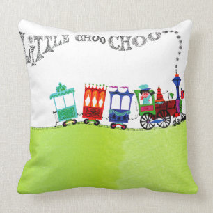 Little Choo Choo Throw Pillow