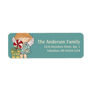 Little Christmas Angel Adresse de retour Label - d