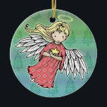 Little Christmas Angel Ornament<br><div class="desc">From the Fantasy Art of Molly Harrison,  www.mollyharrisonart.com.  Please visit my website for more information.  Thanks for looking!</div>
