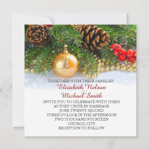 Little Christmas Balls Wedding Invite