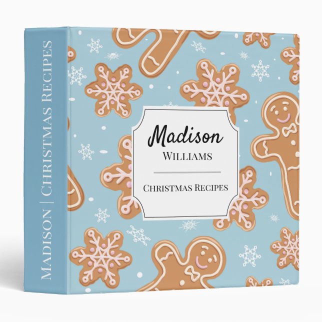 Little Christmas Gingerbread cookies Recipe Binder (Front/Spine)