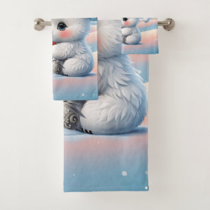 Little Christmas polar bear Bath Towel Set