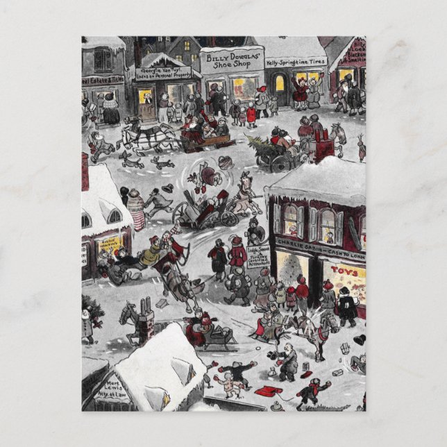 Little Christmas VIllage  Postcard (Front)