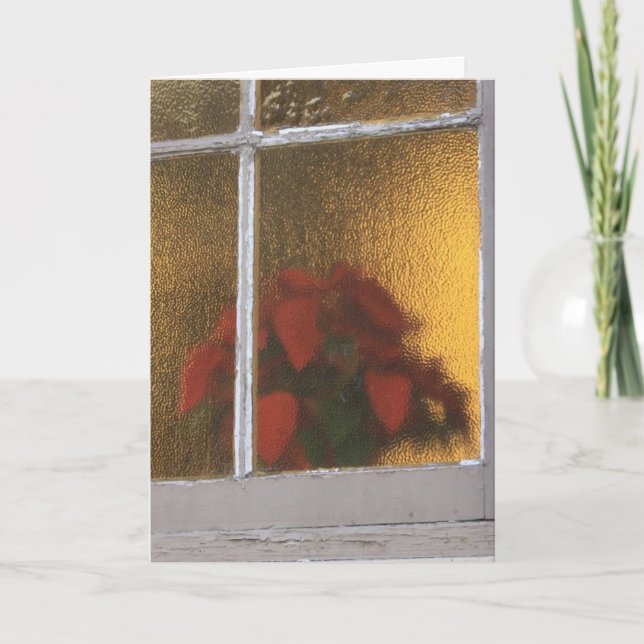 Little Church Of La Villita Window At Christmas Holiday Card (Front)