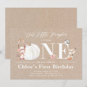 Little Citrouille est un automne Invitations d'ann