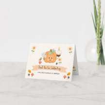 Little Citrouille Girl 1er Anniversaire Merci Cart