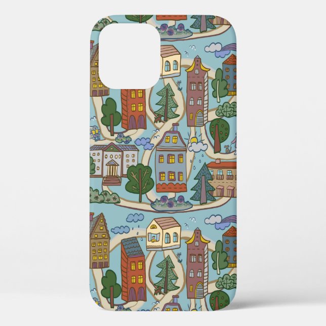 little city houses pattern  Case-Mate iPhone case (Back)