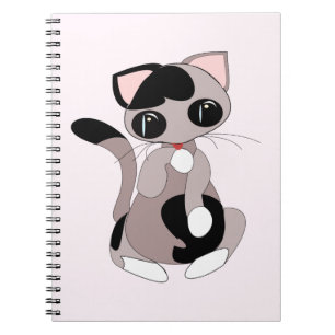 Little Cleaning Cat Pink Notebook - Your Colours