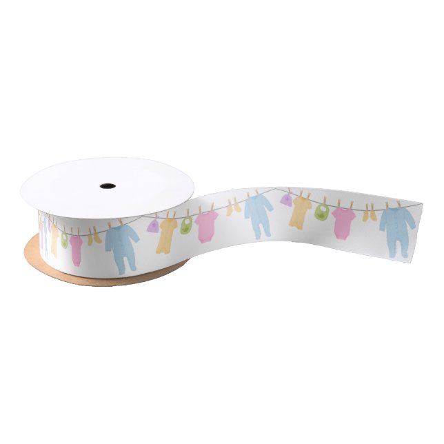 Little Clothes Baby Shower Satin Ribbon (Spool)