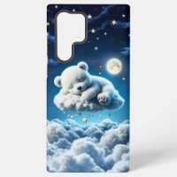 Little clouds teddy stars moon fantasy art