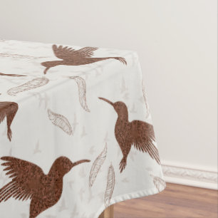 Little colibri bird seamless pattern - light tablecloth