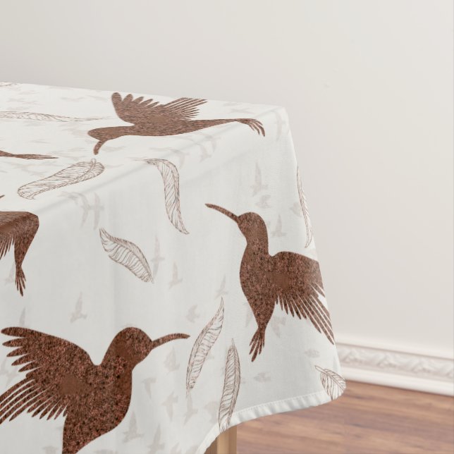 Little colibri bird seamless pattern - light tablecloth (In Situ)